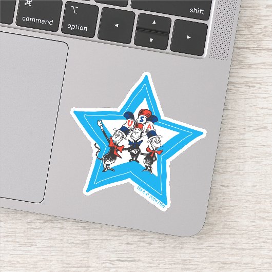 Dr. Seuss | Little Cats USA Petten Sticker (Detail)