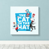 Dr. Seuss | Logo Kat in de Hoed - Personages Canvas Afdruk (Insitu (Houten vloer))