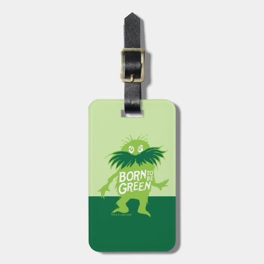 Dr. Seuss | Lorax - Geboren om groen te zijn Bagagelabel (Voorkant verticaal)