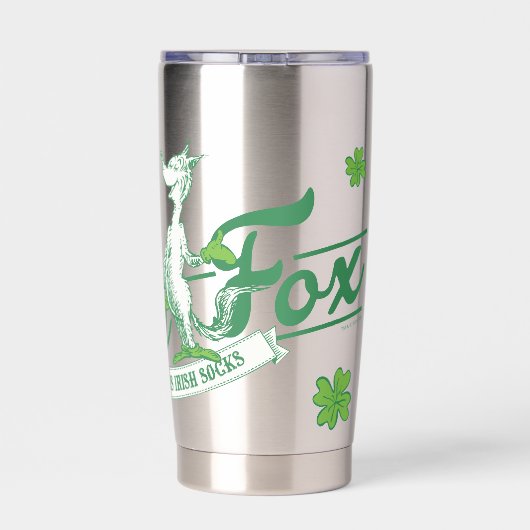 Dr. Seuss | Lucky Fox in zijn Ierse Sokken Geïsoleerde Drinkbeker (Achterkant)