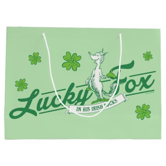 Dr. Seuss | Lucky Fox in zijn Ierse Sokken Groot Cadeauzakje (Achterkant)