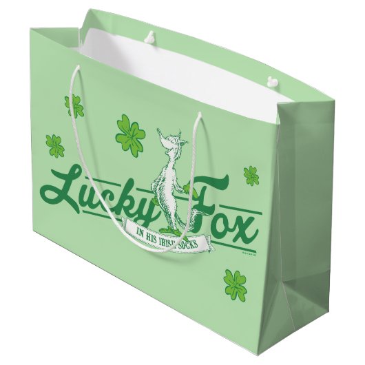 Dr. Seuss | Lucky Fox in zijn Ierse Sokken Groot Cadeauzakje (Achterkant Gekanteld)