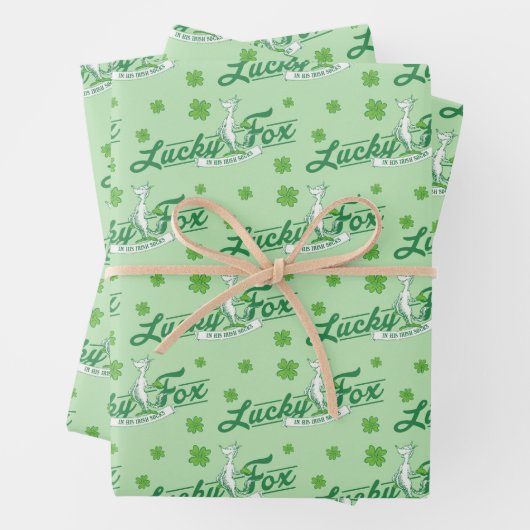 Dr. Seuss | Lucky Fox in zijn Ierse Sokken Inpakpapier Vel (In situ)