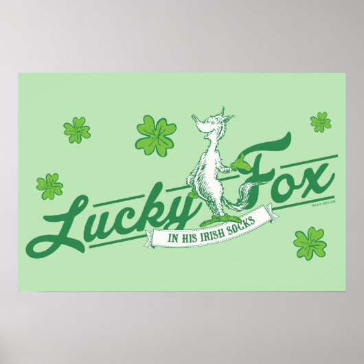 Dr. Seuss | Lucky Fox in zijn Ierse Sokken Poster (Voorkant)