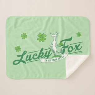 Dr. Seuss   Lucky Fox in zijn Ierse Sokken Sherpa Deken