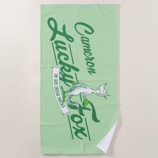 Dr. Seuss | Lucky Fox in zijn Ierse Sokken Strandlaken (Voorkant)