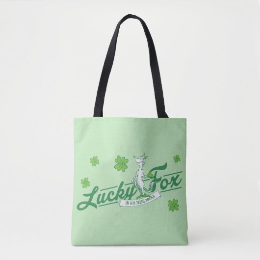 Dr. Seuss | Lucky Fox in zijn Ierse Sokken Tote Bag (Voorkant)