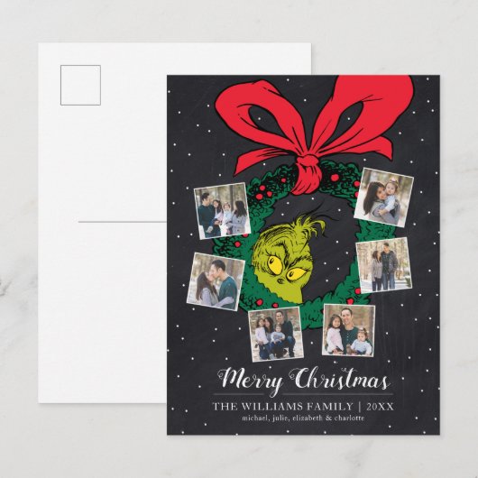 Dr. Seuss | Merry Christmas Family Photo Feestdagenkaart (Voorkant / Achterkant)