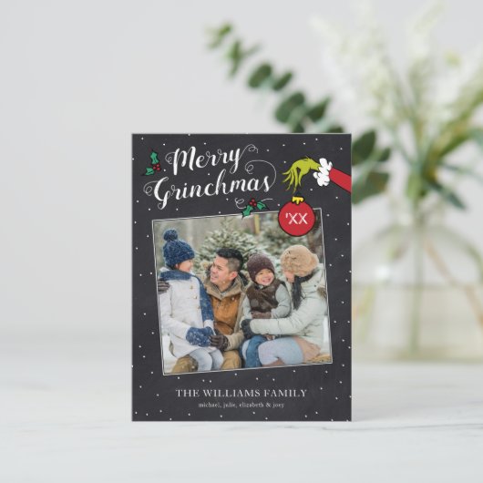 Dr. Seuss | Merry Grinchmas Feestdagenkaart (Staand voorkant)