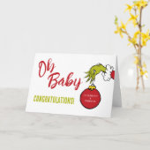 Dr. Seuss | Oh Baby Grinch Baby gefeliciteerd Kaart (Gele Bloem)