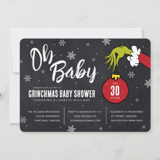 Dr. Seuss | Oh Baby Grinch Baby shower (Voorkant)