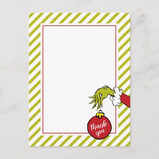 Dr. Seuss | Oh Boy Grinch Baby Shower Bedankje Briefkaart (Voorkant)