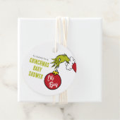Dr. Seuss | Oh Boy Grinch Baby shower Bedankjes Labels (In situ)