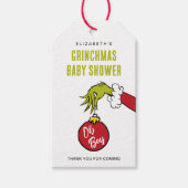 Dr. Seuss | Oh Boy Grinch Baby shower Cadeaulabel (Voorkant)