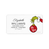 Dr. Seuss | Oh Boy Grinch Baby shower Etiket (Voorkant)