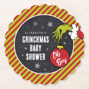 Dr. Seuss   Oh Boy Grinch Baby shower Kartonnen Onderzetters
