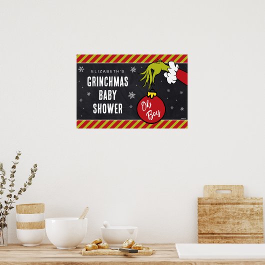Dr. Seuss | Oh Boy Grinch Baby shower Poster (Keuken)