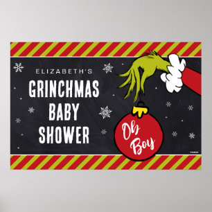 Dr. Seuss   Oh Boy Grinch Baby shower Poster