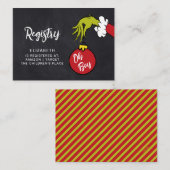 Dr. Seuss | Oh Boy Grinch Baby shower Registry Informatiekaartje (Voorkant / Achterkant)