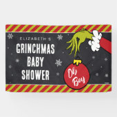 Dr. Seuss | Oh Boy Grinch Baby shower Spandoek (Horizontaal)