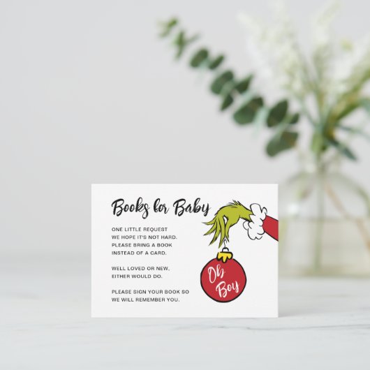 Dr. Seuss | Oh Boy Grinch Boeken voor Baby Informatiekaartje (Staand voorkant)