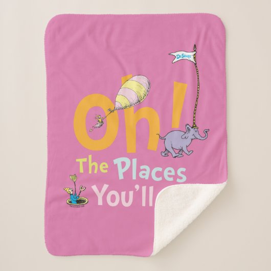 Dr. Seuss | Oh! De Plaatsen Parade Sherpa Deken (Voorkant)