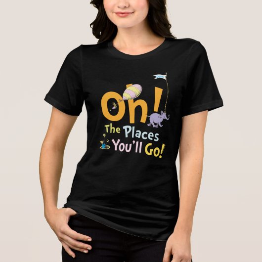 Dr. Seuss | Oh! De Plaatsen Parade Tri-Blend Shirt (Voorkant)