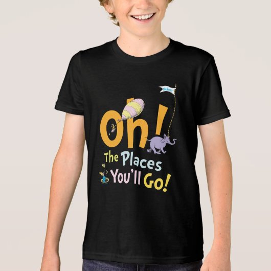 Dr. Seuss | Oh! De Plaatsen Parade Tri-Blend Shirt (Voorkant)