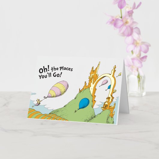 Dr. Seuss | Oh, de plaatsen waar je gaat! Folie Wenskaart (Orchidee)