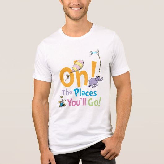 Dr. Seuss | Oh, de plaatsen waar je gaat! Tri-Blend Shirt (Voorkant)