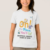 Dr. Seuss | Oh, de plaatsen waar je heen gaat! Kla Tri-Blend Shirt (Voorkant)