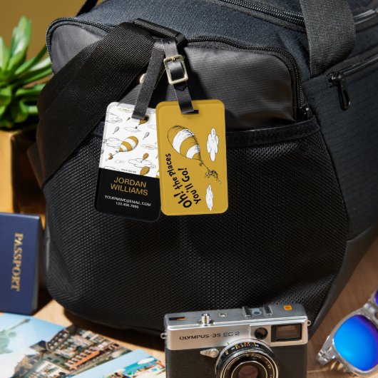 Dr. Seuss | Oh, de plaatsen waar je heen gaat! ret Bagagelabel (Voorkant /achterkant)