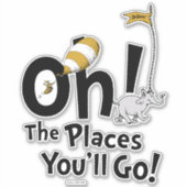 Dr. Seuss | Oh, de plaatsen waar je heen gaat! ret Sticker (Voorkant)