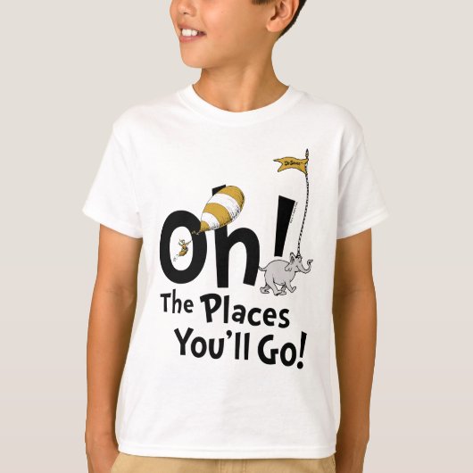 Dr. Seuss | Oh, de plaatsen waar je heen gaat! ret T-shirt (Voorkant)