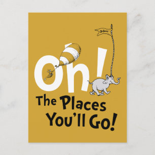 Dr. Seuss Oh, de Plaatsen Waar je Naar Toe Gaat! Briefkaart