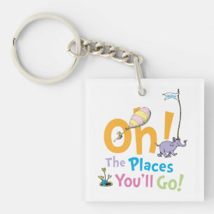 Dr. Seuss Oh, de plaatsen waar je zult gaan! Sleutelhanger