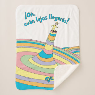 Dr. Seuss Oh, de ver reik je! Sherpa Deken