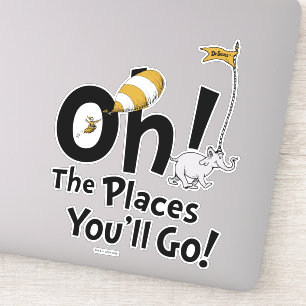Dr. Seuss Oh, The Places You'll Go! Retro Sticker