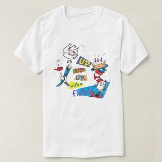 Dr. Seuss| Omhoog met een vis T-shirt (Design voorkant)