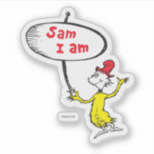 Dr. Seuss| Ondertekening Sam-I-Am Holding Sticker (Voorkant)