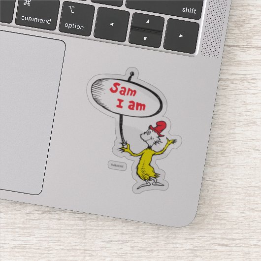 Dr. Seuss| Ondertekening Sam-I-Am Holding Sticker (Detail)