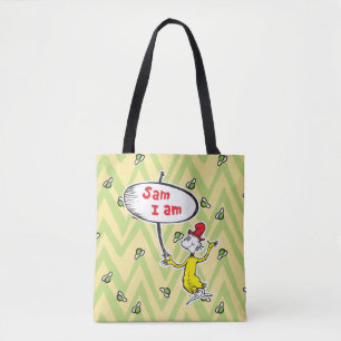 Dr. Seuss  Ondertekening Sam-I-Am Holding Tote Bag