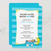 Dr. Seuss | One Fish - Boy Baby shower Invitation Save The Date (Voorkant / Achterkant)