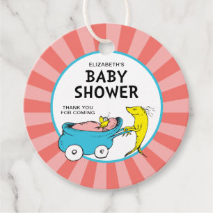 Dr. Seuss One Fish - Girl Baby shower Bedankjes Labels