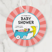 Dr. Seuss | One Fish - Girl Baby shower Bedankjes Labels (Achterkant)