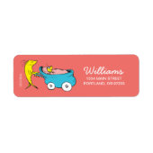 Dr. Seuss | One Fish - Girl Baby shower Etiket (Voorkant)