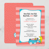 Dr. Seuss | One Fish - Girl Baby shower Kaart (Voorkant / Achterkant)