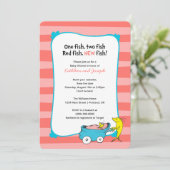 Dr. Seuss | One Fish - Girl Baby shower Kaart (Staand voorkant)