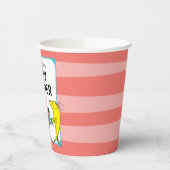Dr. Seuss | One Fish - Girl Baby shower Papieren Bekers (Links)