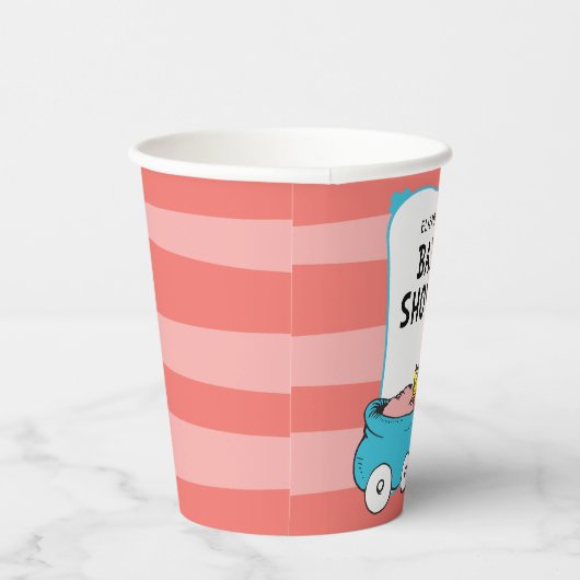 Dr. Seuss | One Fish - Girl Baby shower Papieren Bekers (Rechts)